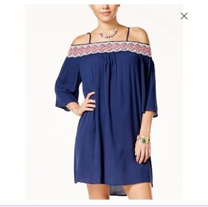 Trixxi Elasticized Off-the-Shoulder Dress